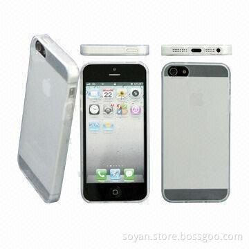 2012 Hot Sale Transparent TPU Case for iPhone 5, PC, Protective and Anti-shock Phone Case